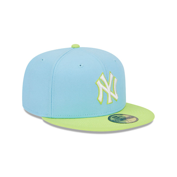 Atlanta Braves New Era Spring Color Two-Tone 59FIFTY Fitted Hat -  Cream/Light Blue