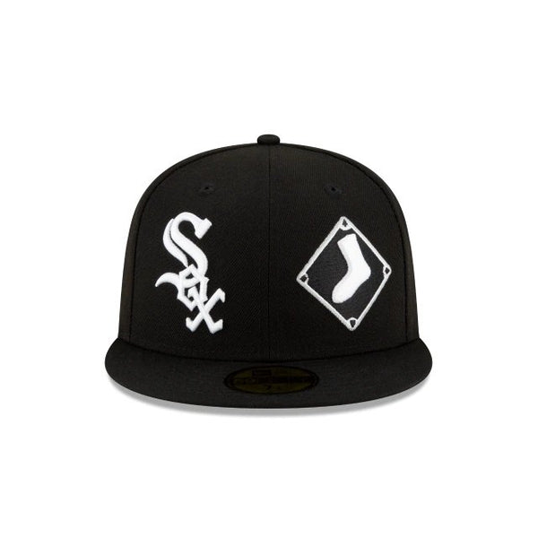Men's New Era Black Chicago White Sox 3-Time World Series Champions Undervisor 59FIFTY Fitted Hat