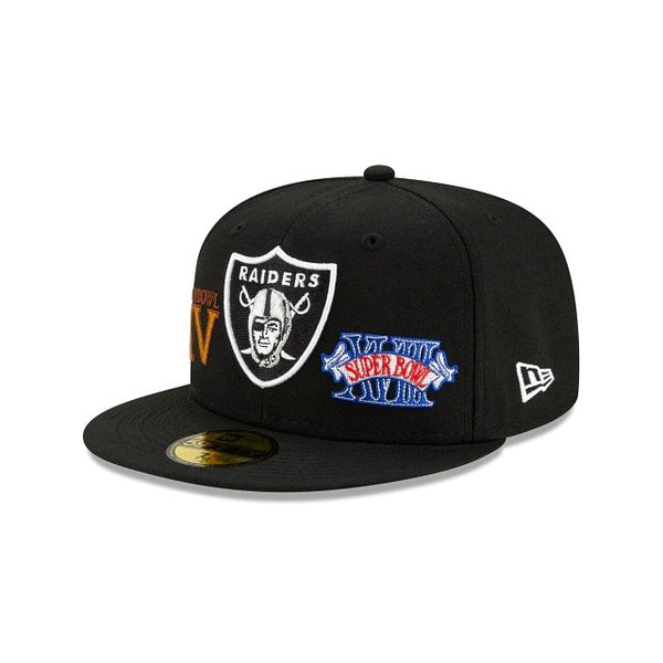 New Era Raiders World Champions 59Fifty Fitted Cap in Black — MAJOR