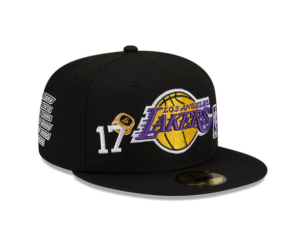 New Era Caps Los Angeles Lakers 59FIFTY Fitted Hat White/Red/Gold