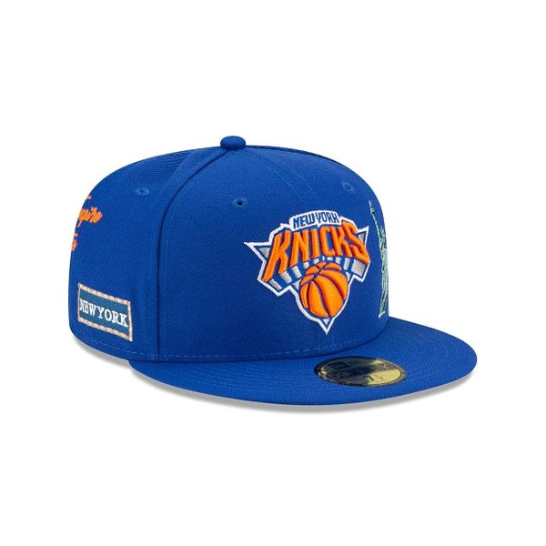 New Era Men's New York Knicks 59Fifty Royal/Orange Fitted Hat