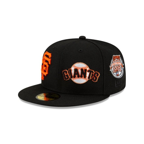 New Era 59FIFTY San Francisco Giants Patch Pride Fitted Hat Black 60138909 - 7 1/8