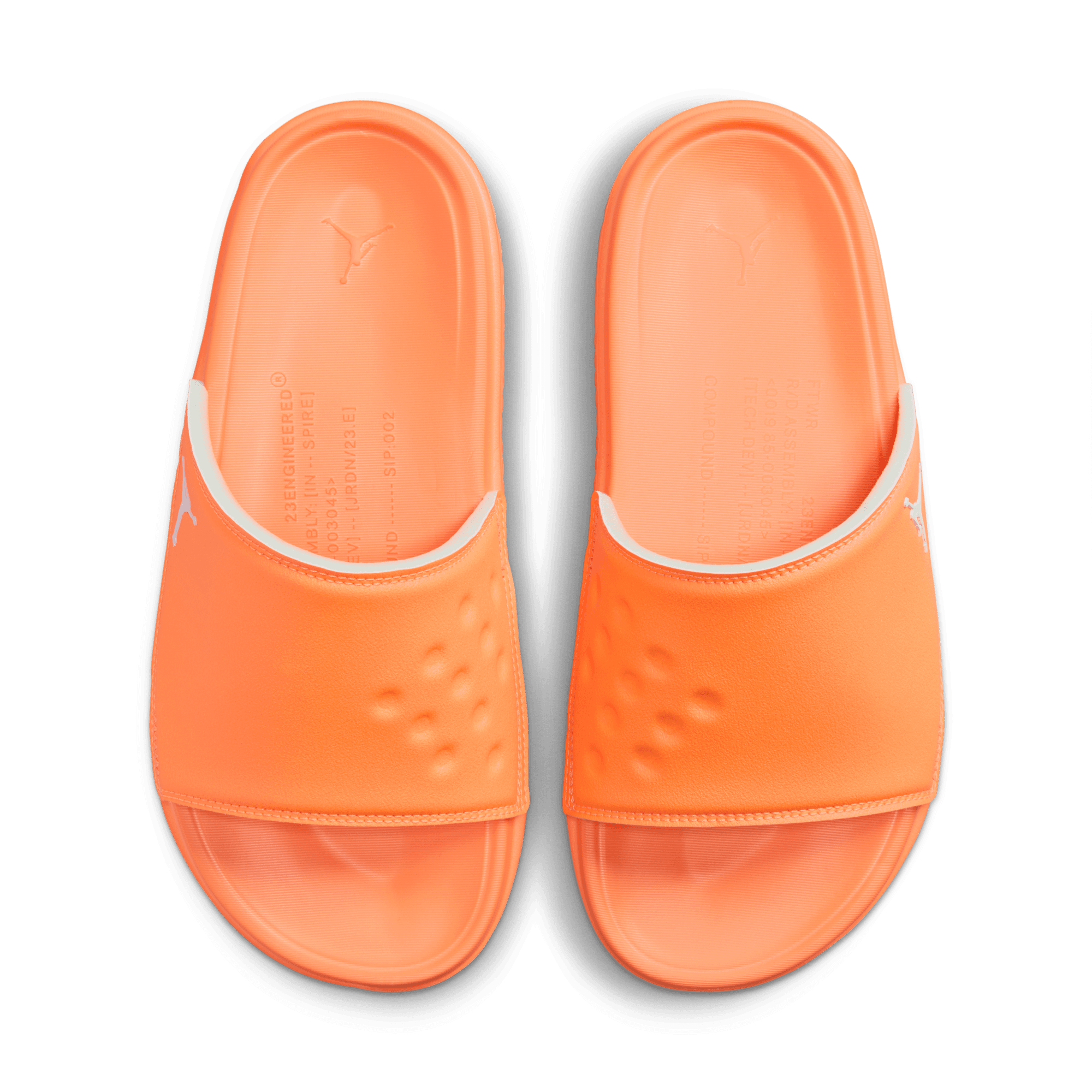 Orange jordan slides sales