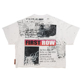 First Row Breaking News Burning Flames Cropped Tee (FRM3026)