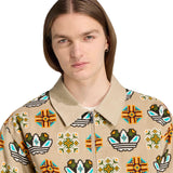 Adidas Monogram All Over Print Loose Coach Jacket (JY2996)