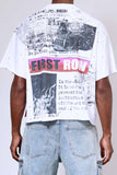 First Row Breaking News Burning Flames Cropped Tee (FRM3026)