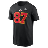 Nike KC Chiefs Travis Kelce Name & Number Superbowl LIX Tee (F7G-9F0)