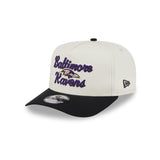 New Era Baltimore Ravens Logo Script 9Fifty A-Frame Snapback Hat (60727264)