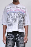 First Row Breaking News Angel Fall To Earth Cropped Tee (FRM1017)