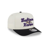 New Era Baltimore Ravens Logo Script 9Fifty A-Frame Snapback Hat (60727264)