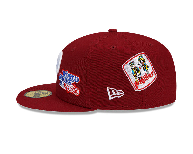 Philadelphia Phillies New Era 2x World Series Champions Crown 59FIFTY Fitted  Hat - Burgundy