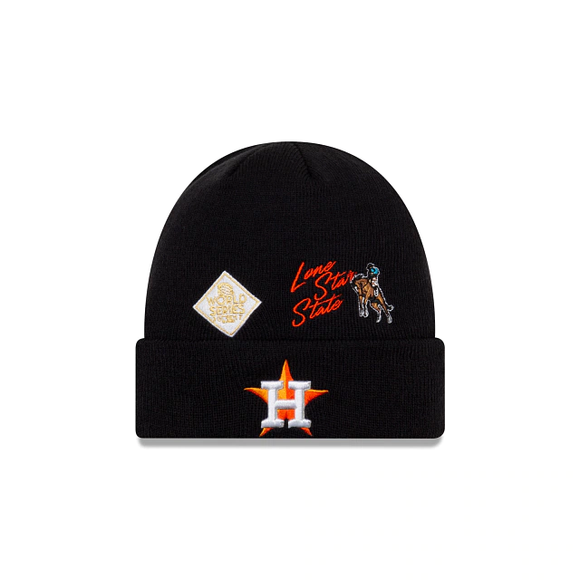 Astros top knit hat