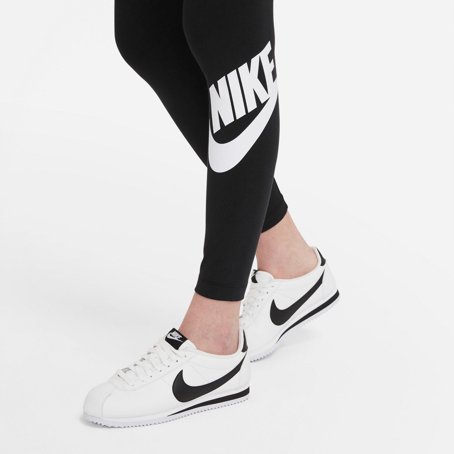 Nike Essential Logo Leggings In Black/white - FREE* Shipping