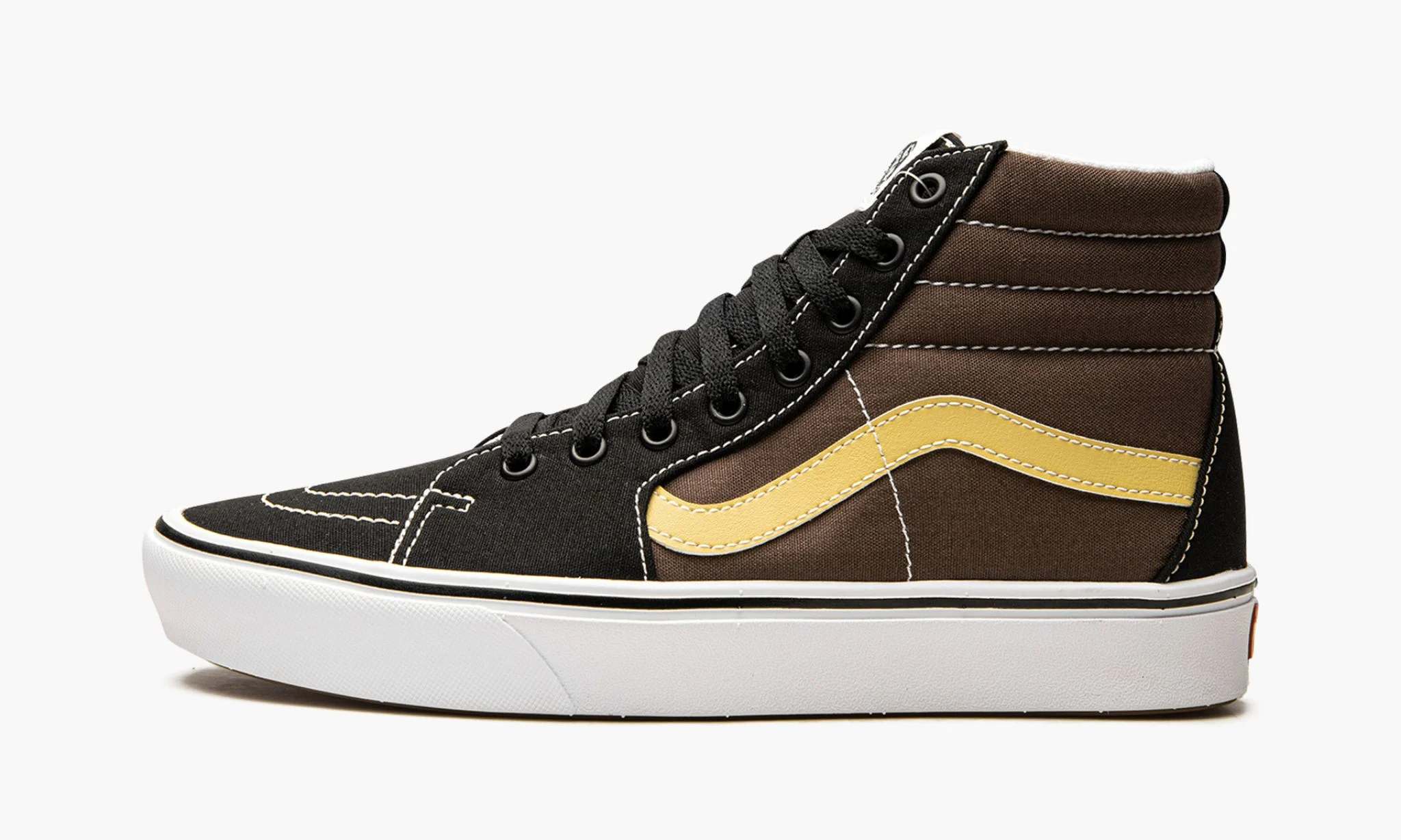 Vans sk8 hi hot sale black and gold
