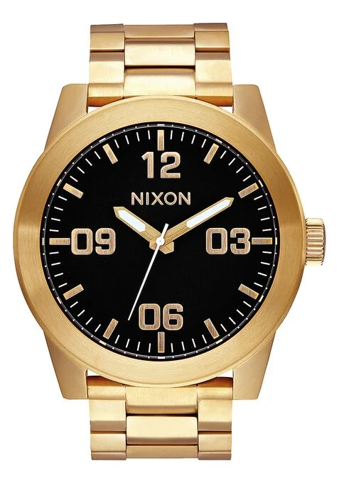 Nixon Corporal Stainless Steel Watch (A346-510-00) All Gold/Black