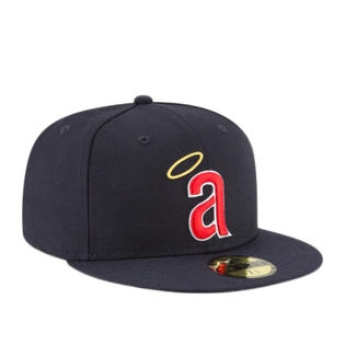 Exclusive New Era Anaheim Angels Hat MLB Club Size 7 1/4 Blue / Purple 