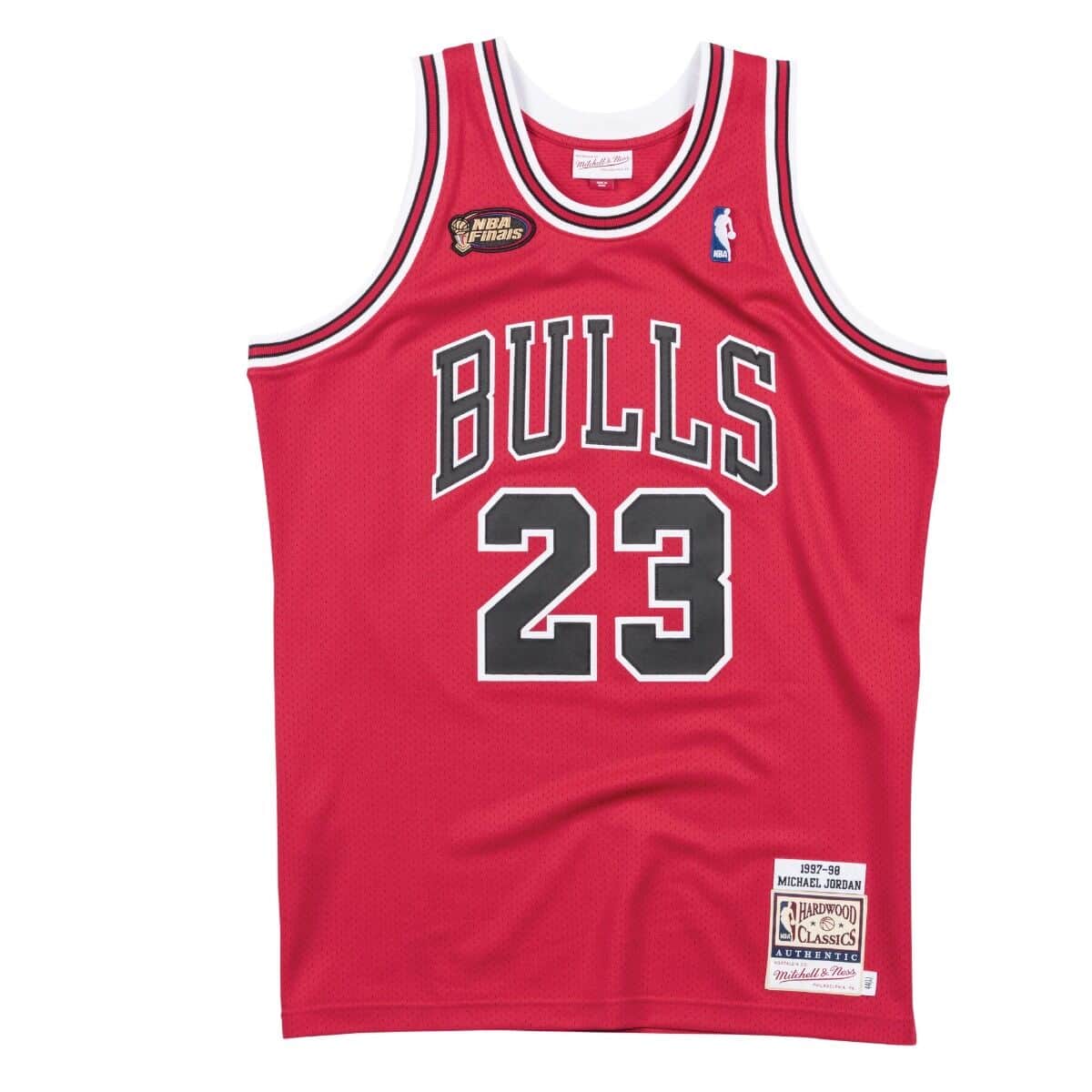 Mitchell and Ness Men Chicago Bulls Michael Jordan Gold Jersey - 23 (Gold / Red)