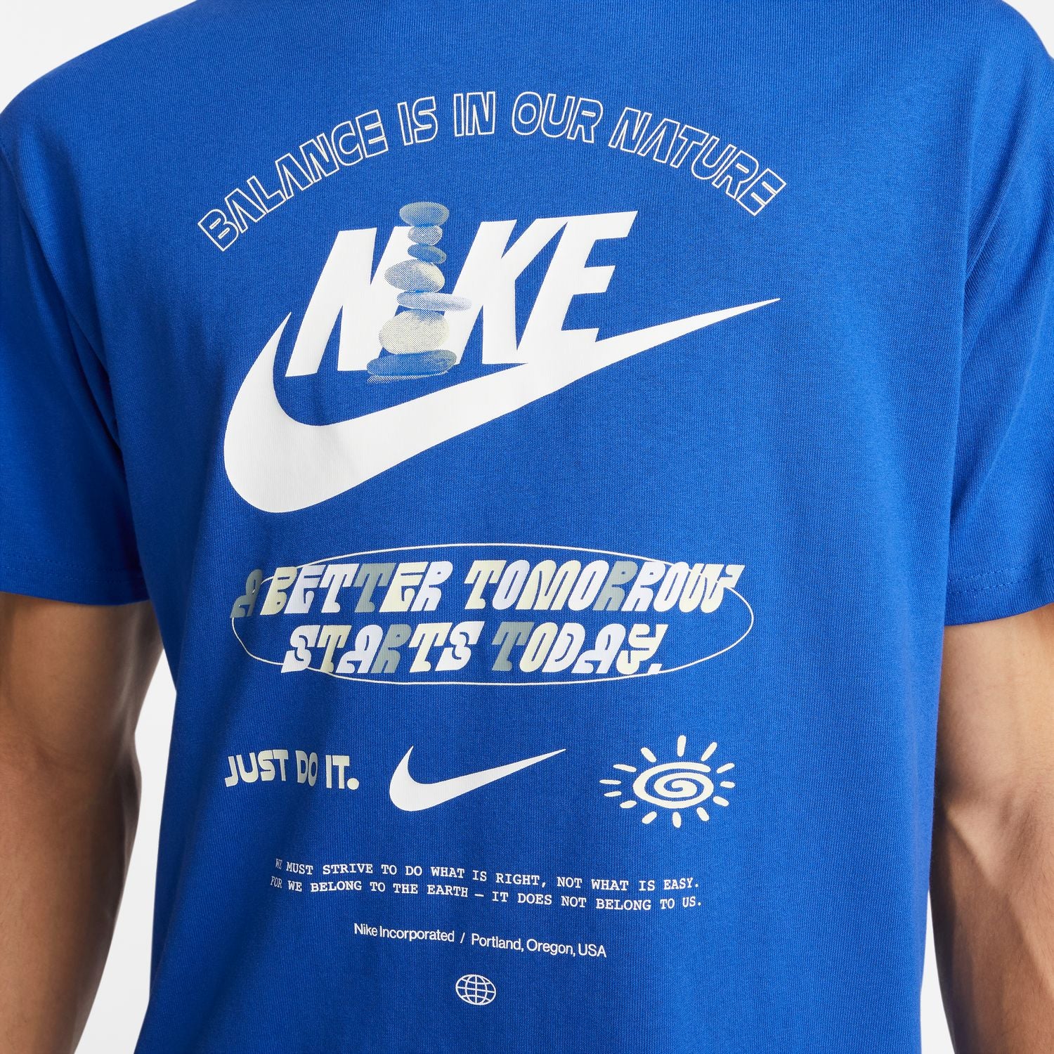 Nike Sportswear Kids Just Do It Swoosh Blue T-Shirt