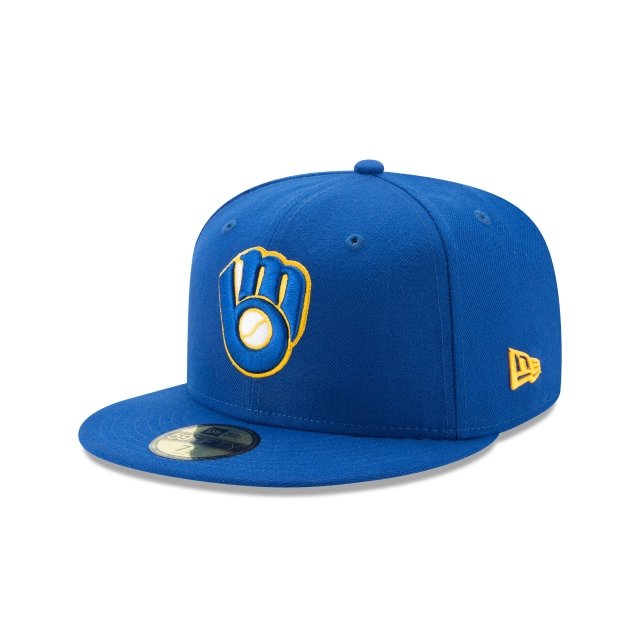 New Era Authentic Collection Milawuakee Brewers 59/50 Fitted Hat (70361064) - STNDRD ATHLETIC CO.