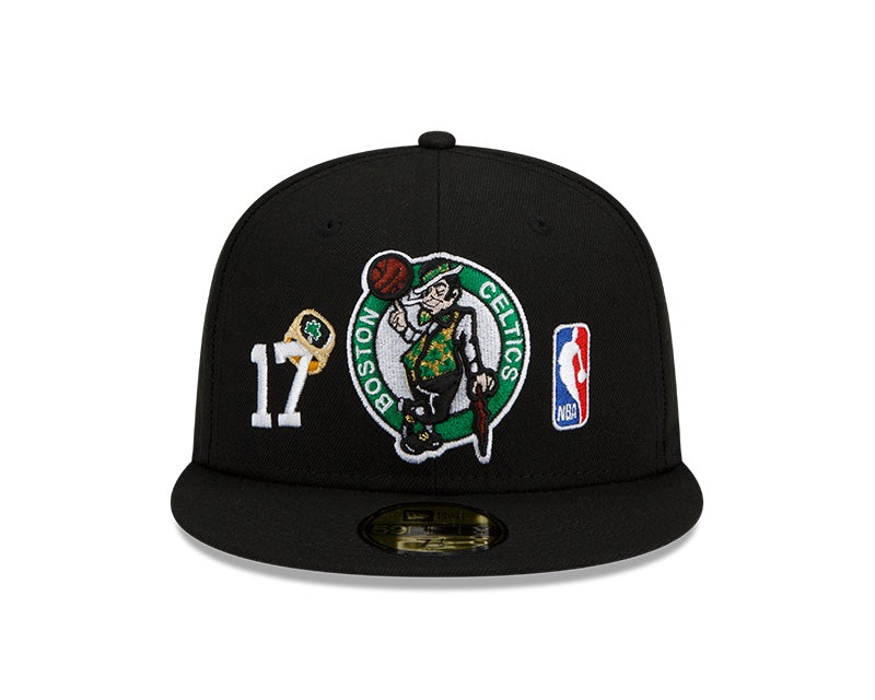 Men's New Era Pink Boston Celtics Candy Cane 59FIFTY Fitted Hat