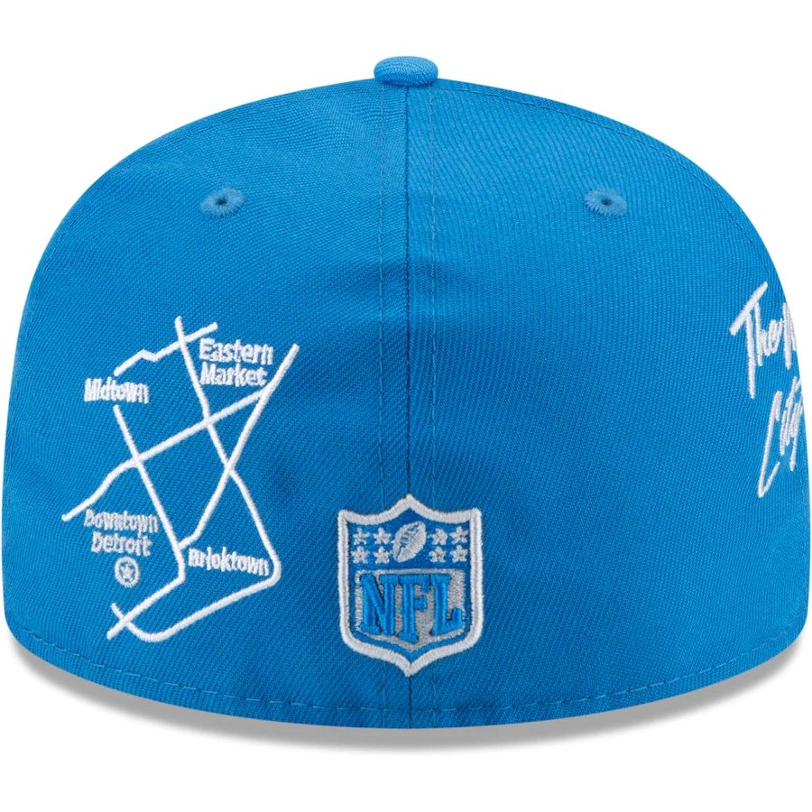 New Era 59Fifty Detroit Lions City Original Hat - Black, Light Blue