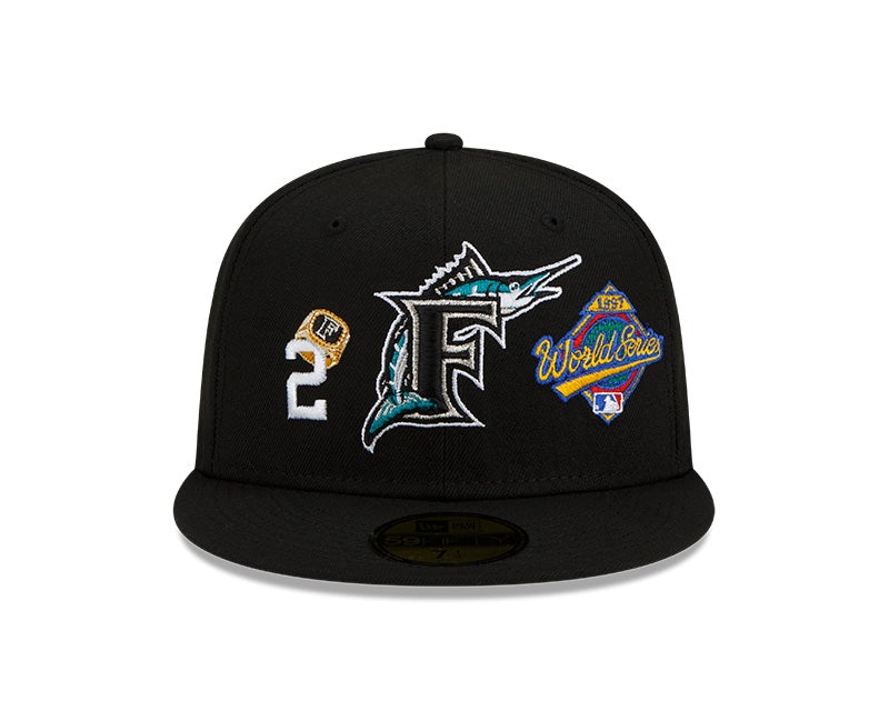 New Era Florida Marlins Count The Rings 59/50 Fitted Hat (60224557) - STNDRD ATHLETIC CO.