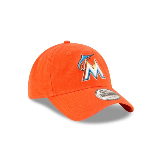New Era Miami Marlins Orange Road Replica Core Classic 9TWENTY Adjustable Hat
