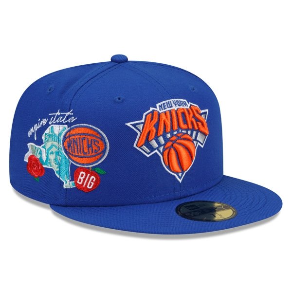 New Era New York Knicks Patch Cluster 59/50 Fitted Hat (60224621) - STNDRD ATHLETIC CO.