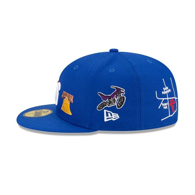 Philadelphia 76ers CITY TRANSIT Royal Fitted Hat by New Era