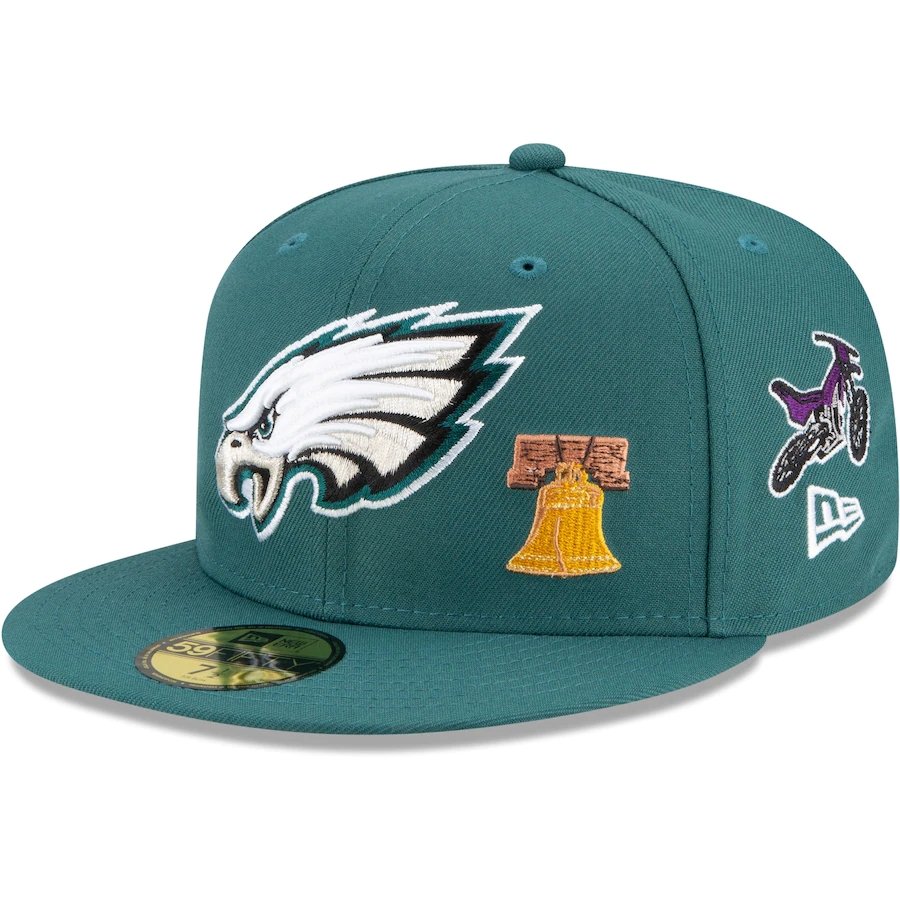 New Era Philadelphia Eagles City Transit 59/50 Fitted Hat (60185117) Green / 7 1/4