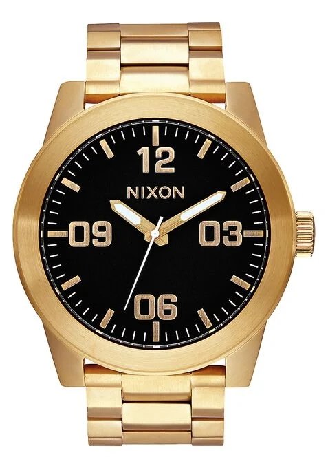 Nixon Corporal Stainless Steel Watch (A346-510-00) All Gold/Black - STNDRD ATHLETIC CO.